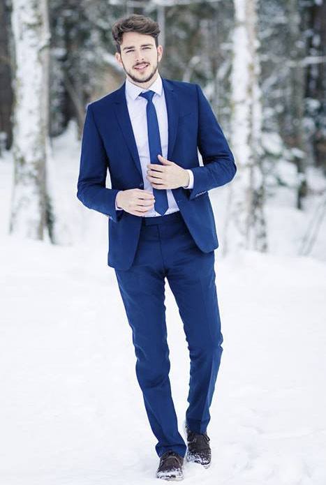 Модные мужские синие костюмы весна 2022 2023