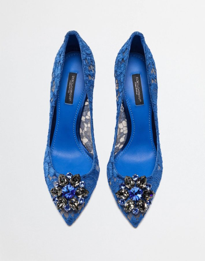 Женские туфли синие