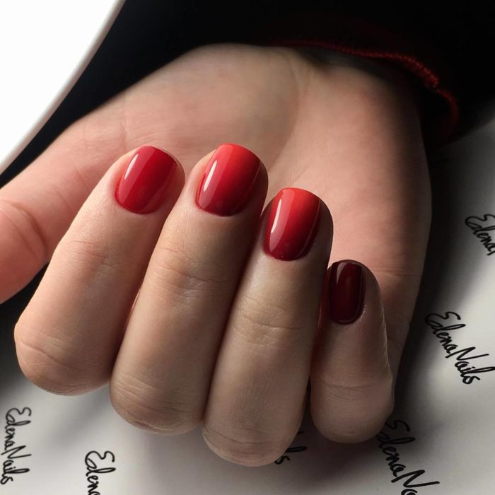 черно красный дизайн ногтей фото