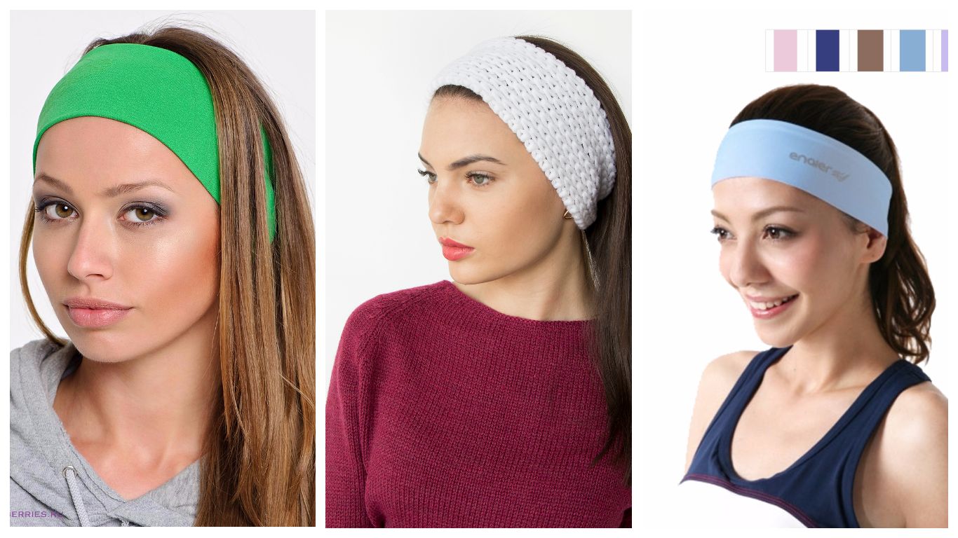 Как правильно одеть повязку на голову с челкой для фитнеса
