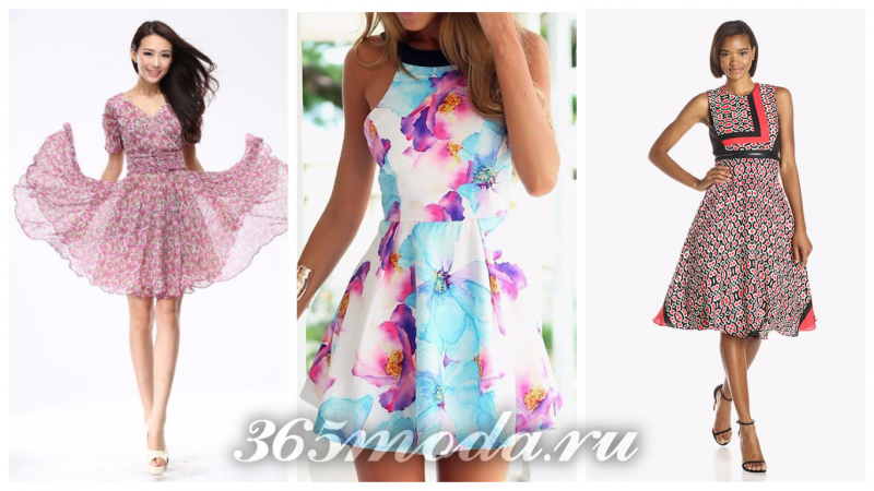 Что модно носить весной: платья легкое розовое с принтом